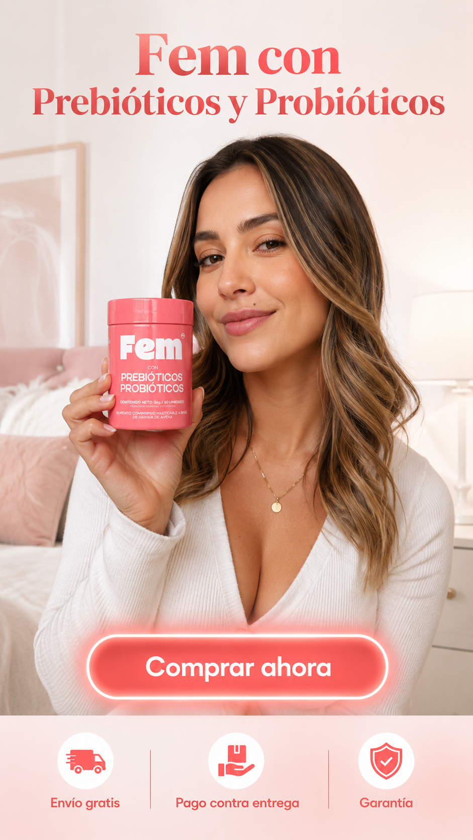 Fem con Prebióticos y Probióticos-Equilibrio femenino desde adentro.