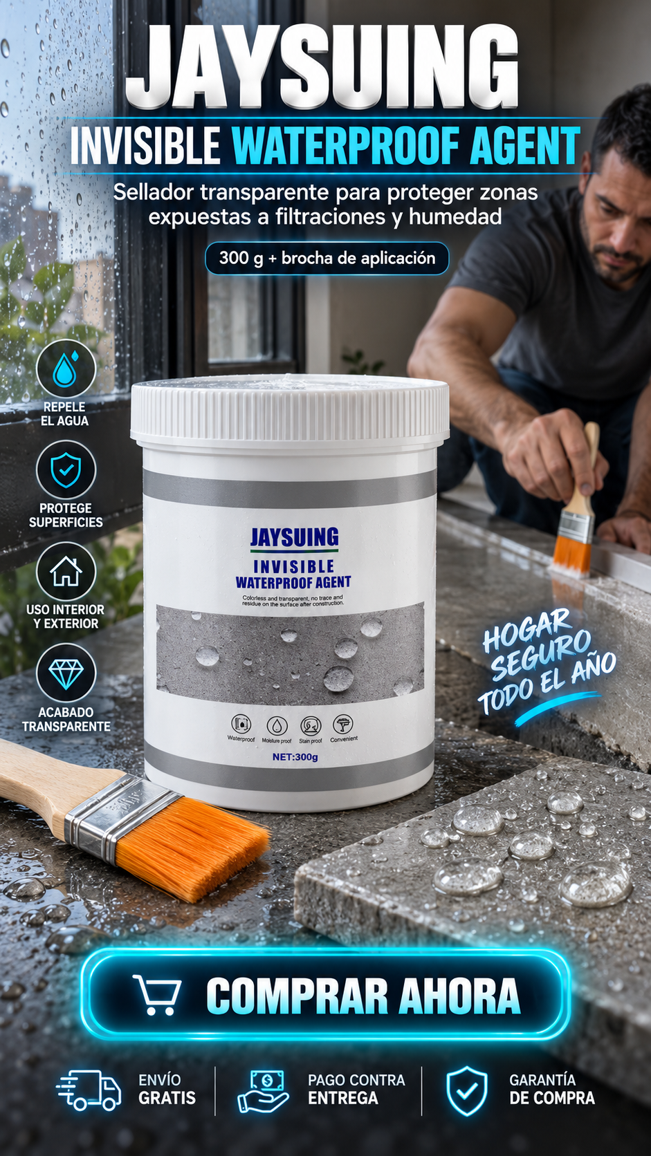 JAYSUING Invisible Waterproof Agent-Protección invisible contra filtraciones y humedad.