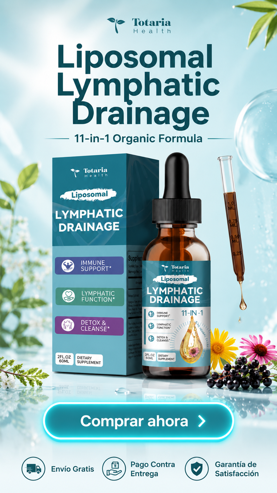 Liposomal Lymphatic Drainage 11-in-1-11 botánicos. Una rutina más ligera.