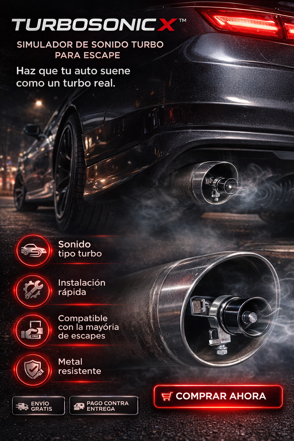TURBOSONIC X™- simulador de turbo para escape