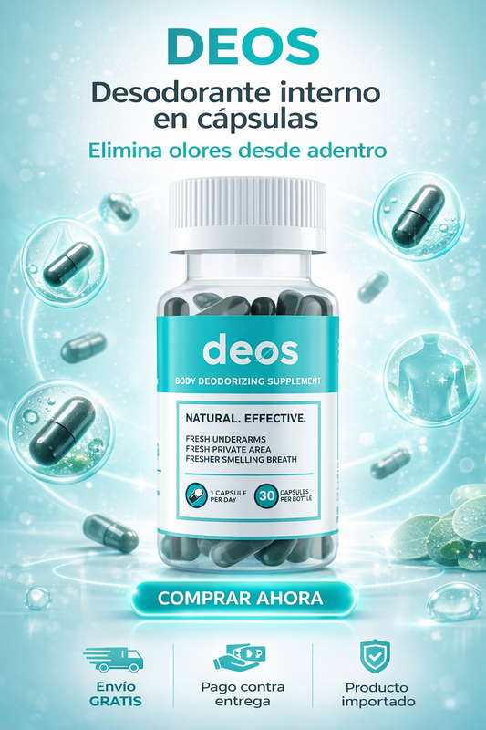 DEOS- DESODORANTE EN CAPSULAS ELIMINA OLORES DESDE ADENTRO