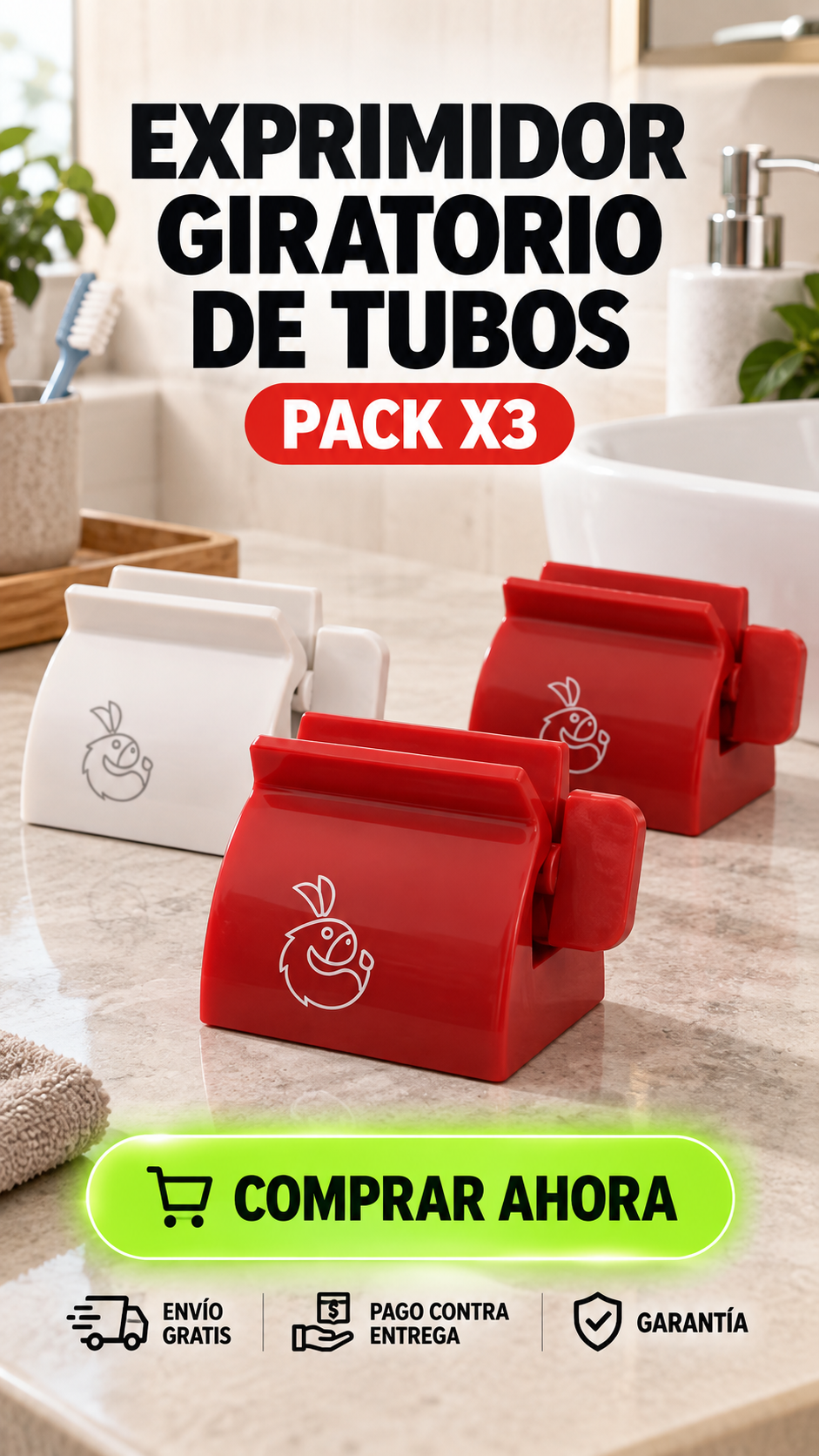 Exprimidor Giratorio de Tubos-Gira, aprovecha y olvídate del desperdicio.