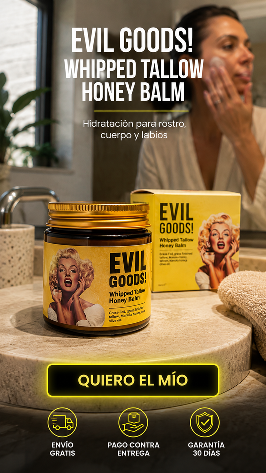 EVIL GOODS! Whipped Tallow Honey Balm-Hidratación intensa. Suavidad que se siente.