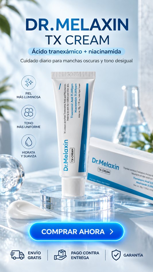 Dr.Melaxin TX Cream-Tono uniforme. Luminosidad visible.