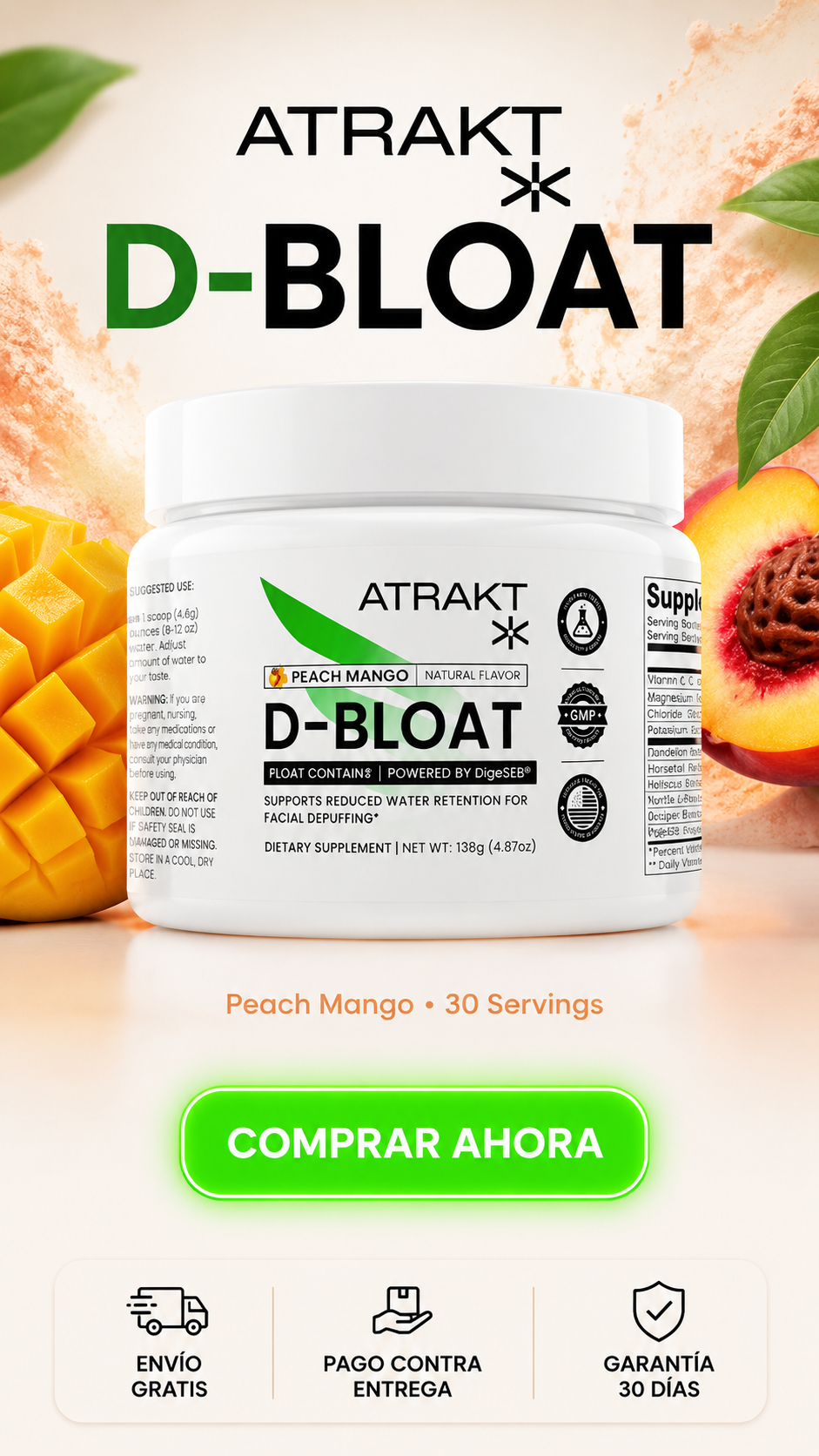 ATRAKT D-BLOAT-Siéntete ligera. Vive sin pesadez.