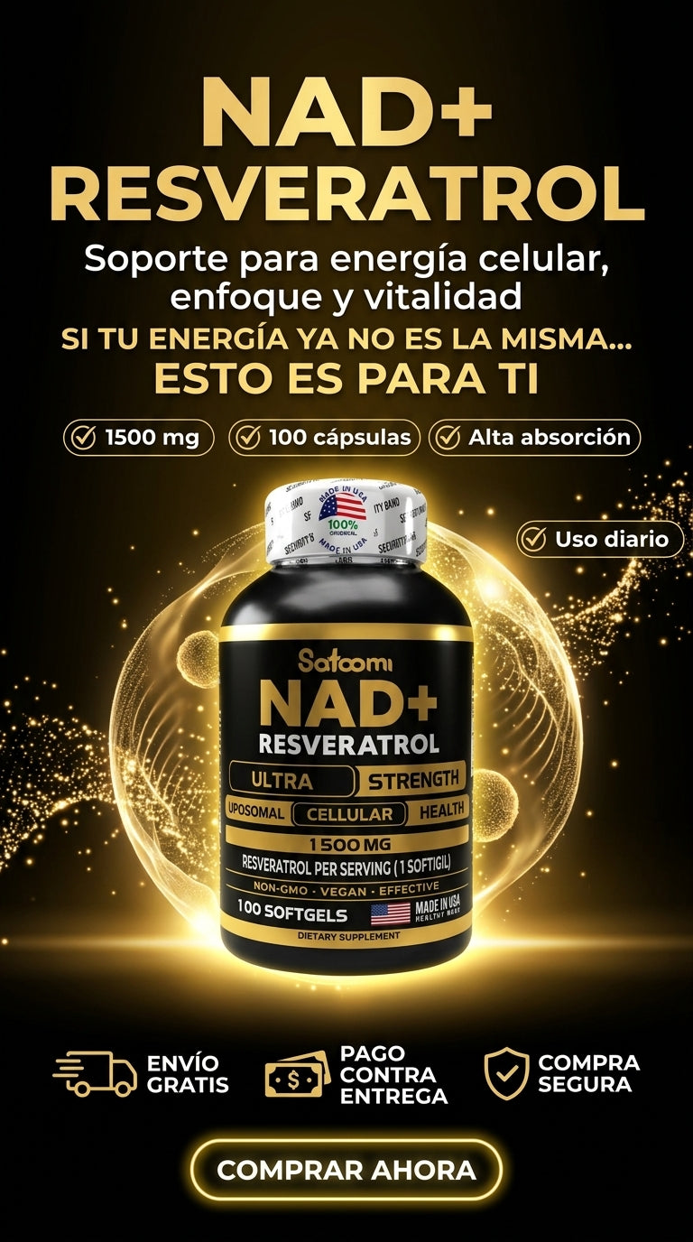 NAD + RESERVATROL-ENERGIA CELULAR ENFOQUE Y VITALIDAD