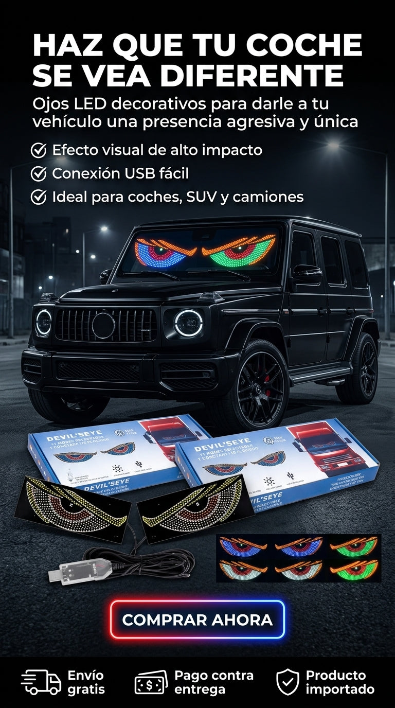 DevilEyes LED™ – Ojos LED Decorativos para Parabrisas