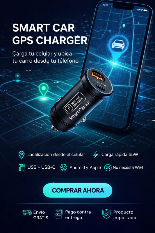 SMART CAR GPS CHARGER - Carga tu telefono y rastrea tu vehiculo